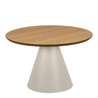Soli Round Coffee Table in Oak/Grey 65x43cm