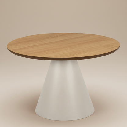 Soli Round Coffee Table in Oak/Grey 65x43cm
