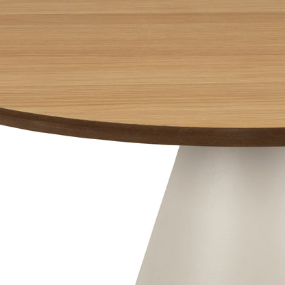 Soli Round Coffee Table in Oak/Grey 65x43cm