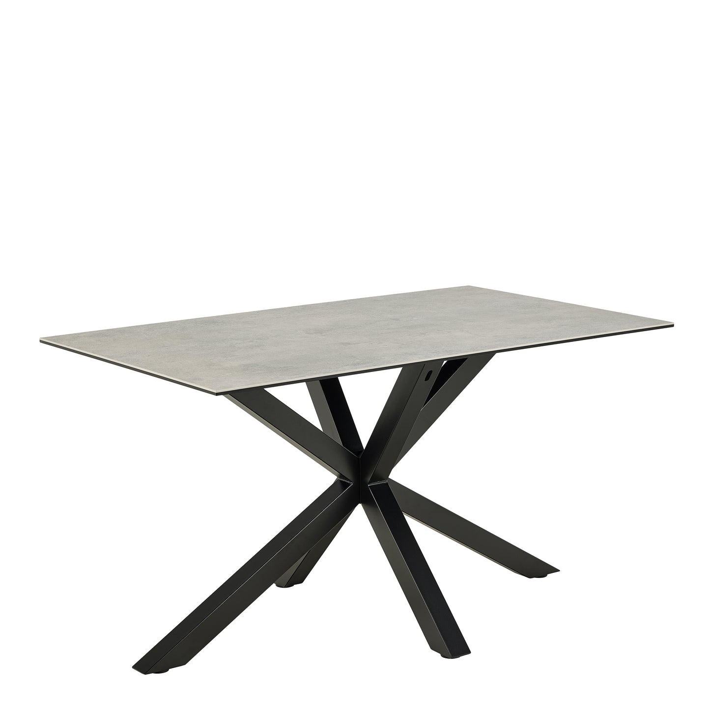 Meridian Dining Table with Ceramic Gray Top 135x80cm