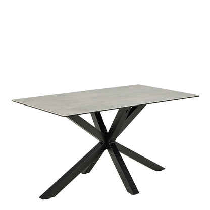Meridian Dining Table with Ceramic Gray Top 135x80cm