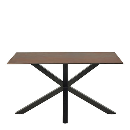 Meridian Dining Table with Ceramic Rusty Top 135x80cm