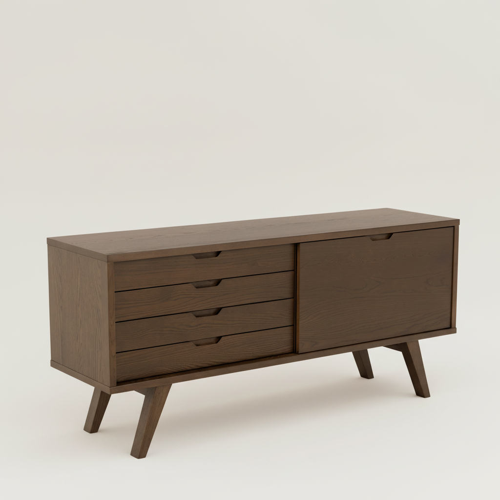 Wooden sideboard with drawers 
