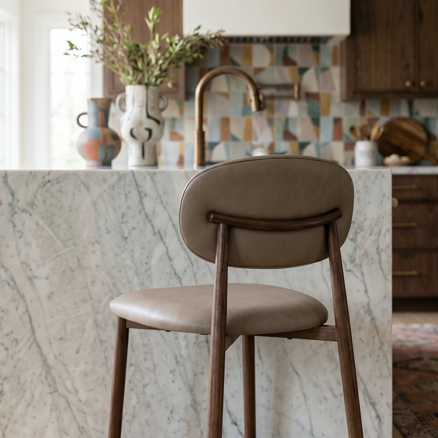 Averra Bar Stools – Taupe Set of 2