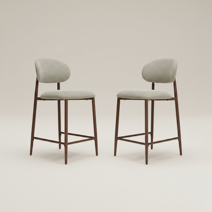 Averra Counter Chair in Beige Set of 2