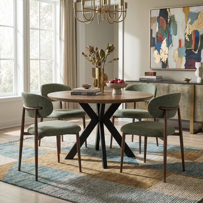 Averra Dining Chair – Olive Green Set of 2