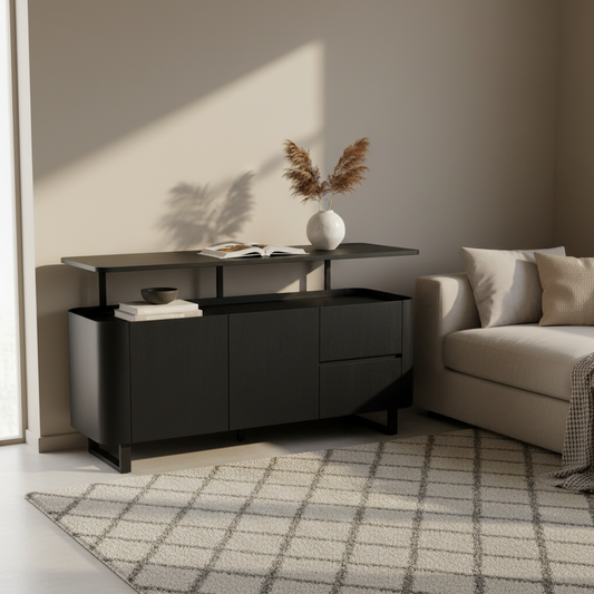 Kaelon Sideboard in Black Ash Oak