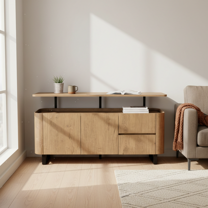 Kaelon Sideboard in Rustic Oak