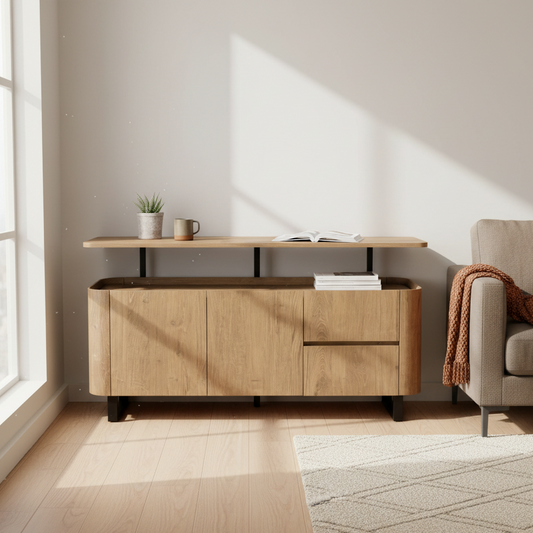 Kaelon Sideboard in Rustic Oak