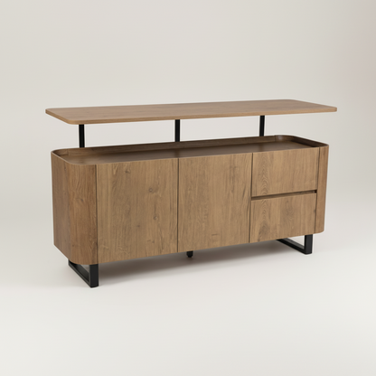 two-tier design sideboard with metal legs 