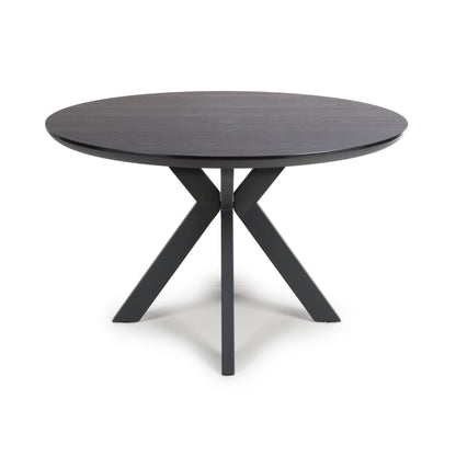 Kaelon Round Dining Table 120 cm – Black Ash