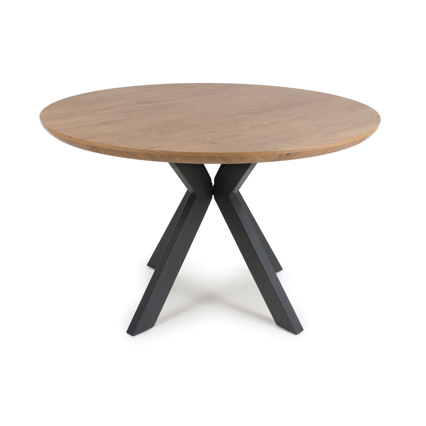 Kaelon Round Dining Table 120 cm – Rustic Oak
