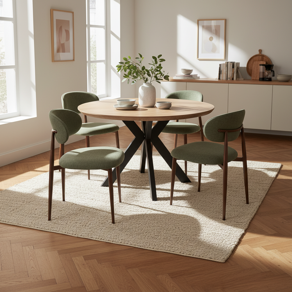 Averra Dining Chair – Olive Green Set of 2
