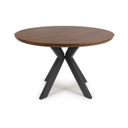 Kaelon Round Dining Table 120 cm – Smoked Oak