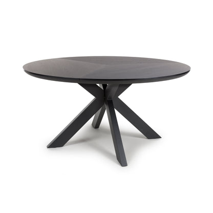 Kaelon Round Dining Table 150 cm – Black Ash