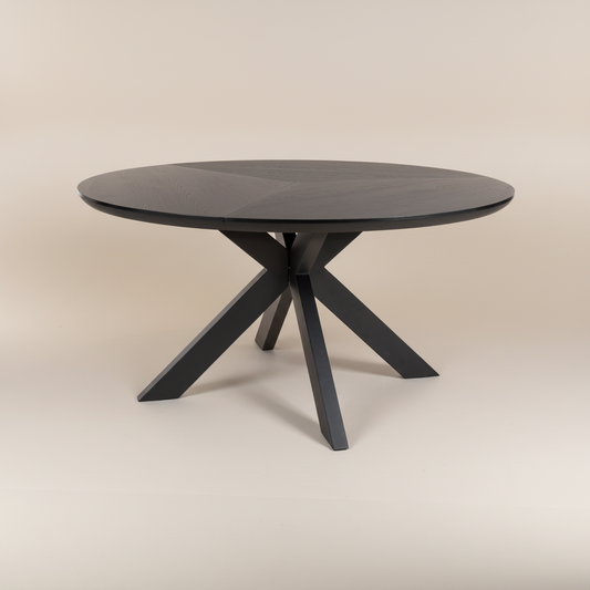 Kaelon Round Dining Table 150 cm – Black Ash