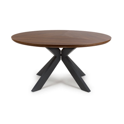 Kaelon Round Dining Table 150 cm – Smoked Oak
