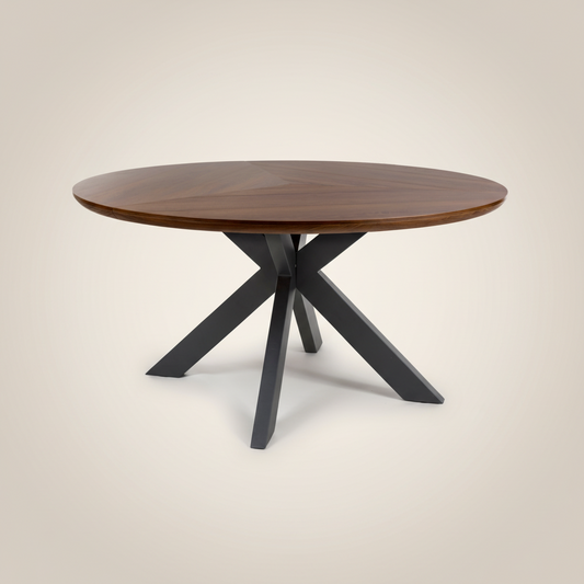 Kaelon Round Dining Table 150 cm – Smoked Oak