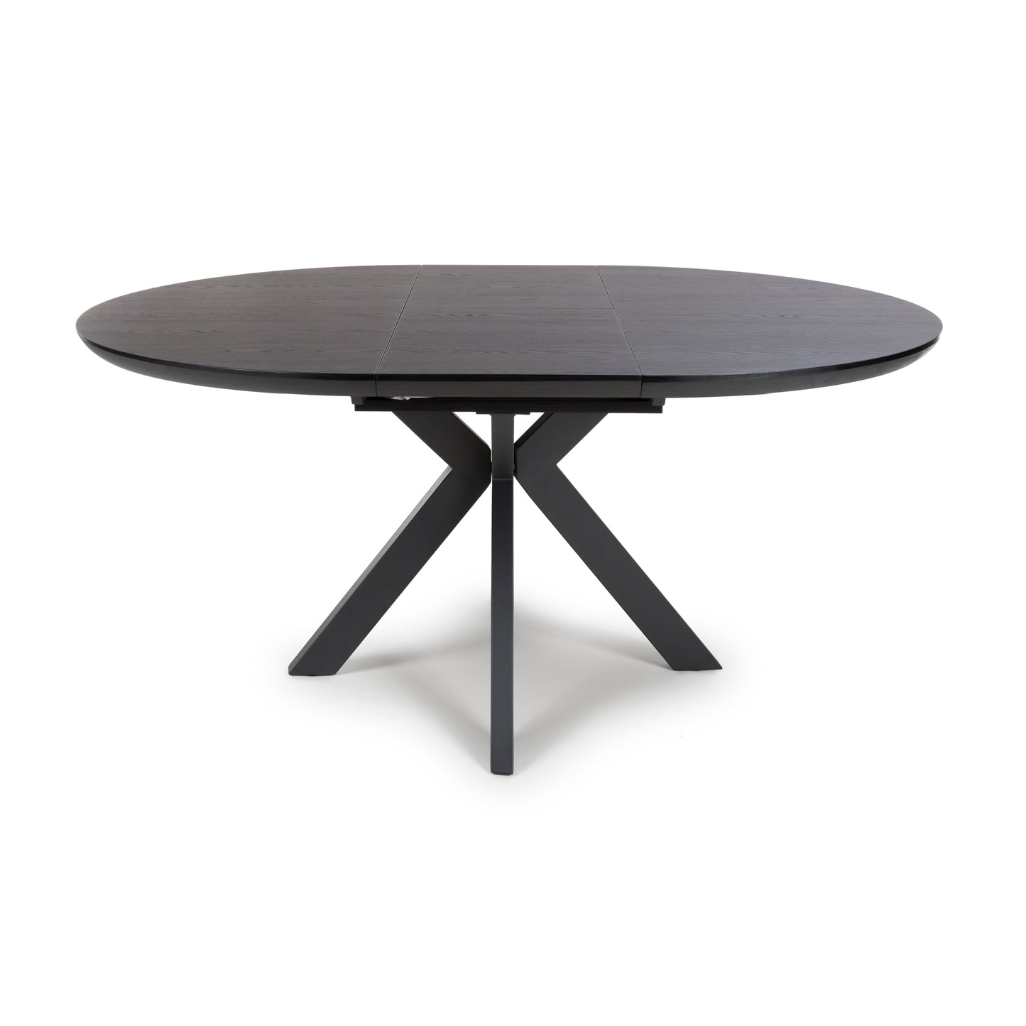 Kaelon Extendable Round Dining Table in Black Ash Oak