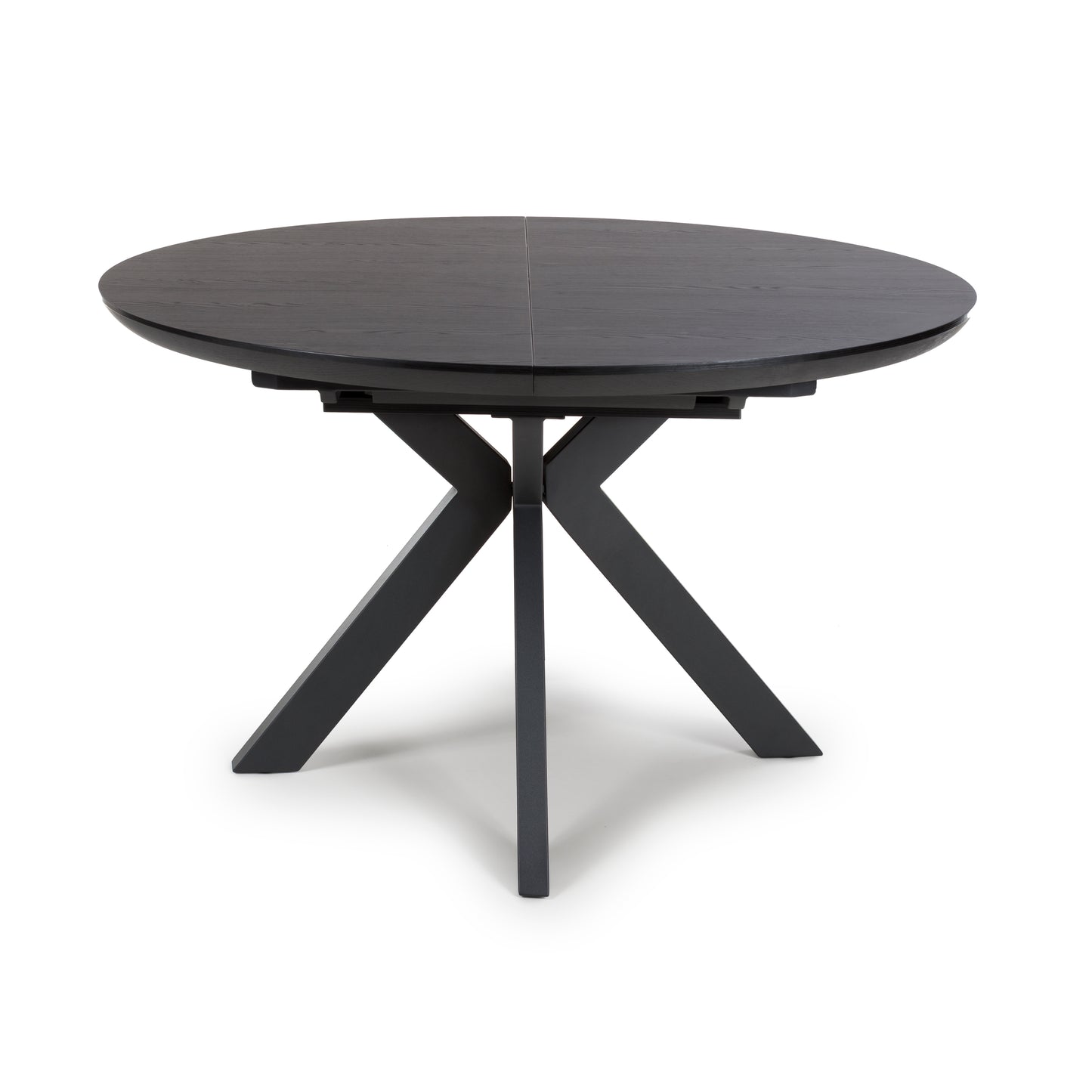Kaelon Extendable Round Dining Table in Black Ash Oak