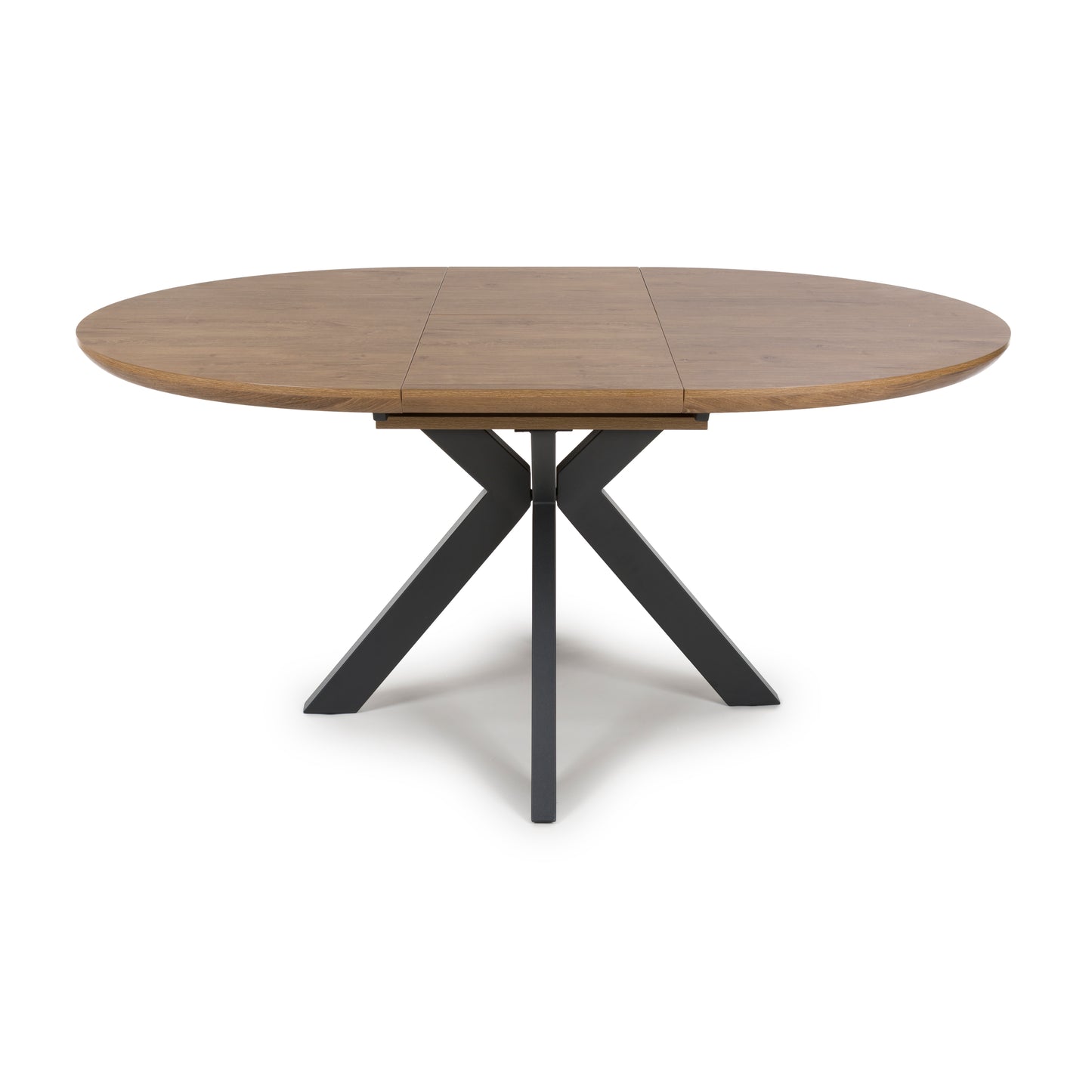 Kaelon Extendable Round Dining Table in Rustic Oak