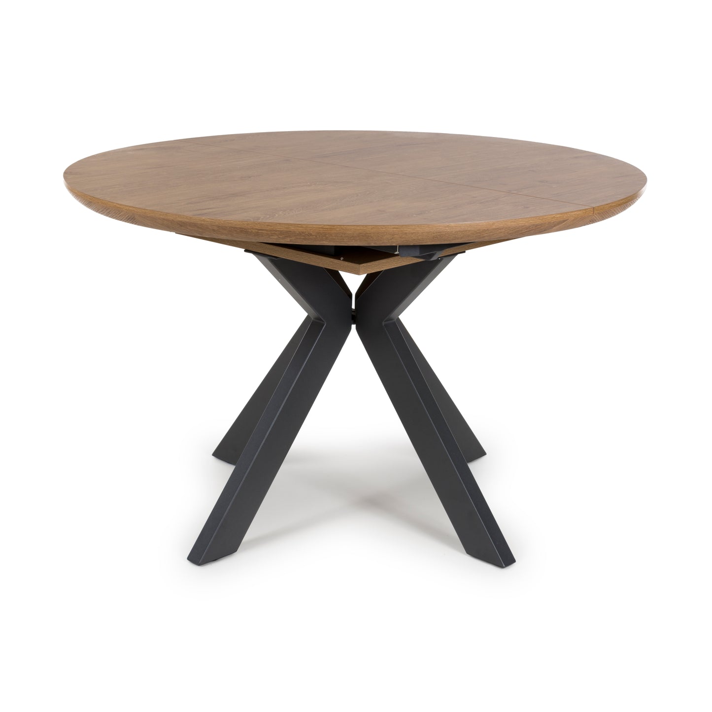 Kaelon Extendable Round Dining Table in Rustic Oak
