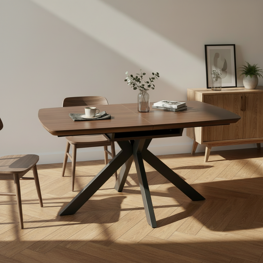 Kaelon Extendable Dining Table 140–180 cm in Smoked Oak