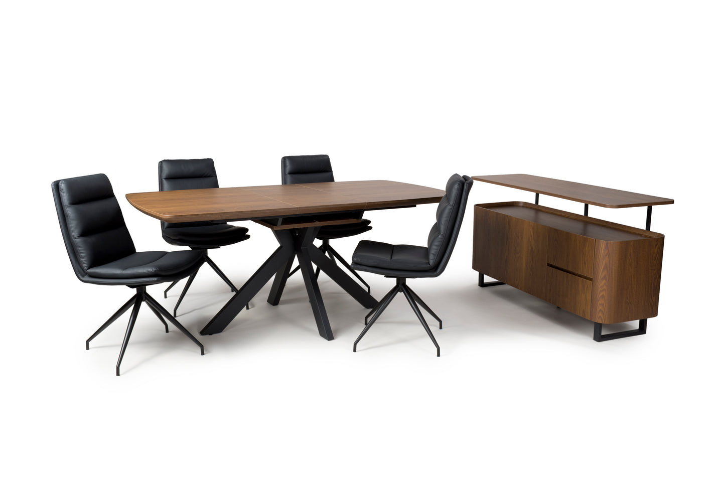 Kaelon Extendable Dining Table 140–180 cm in Smoked Oak