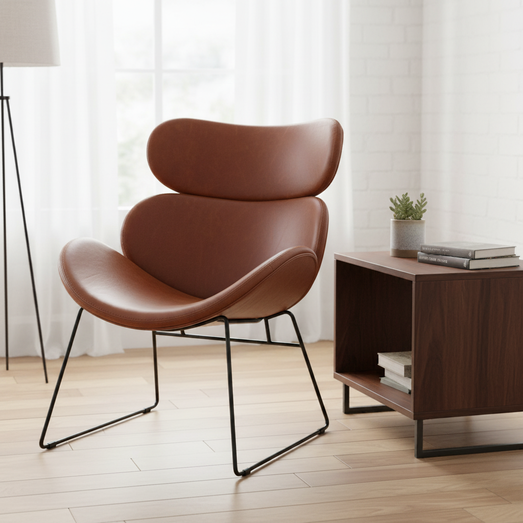 Alston Lounge Chair in Brown