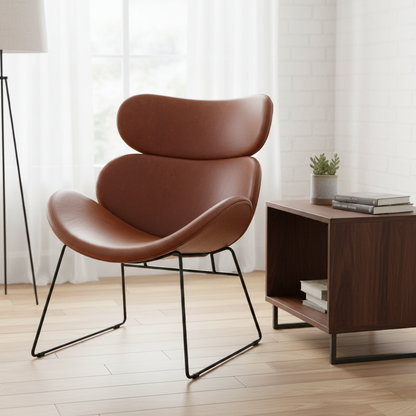 Alston Lounge Chair in Brown