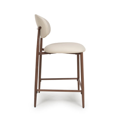 Averra Counter Chair in Taupe Set of 2