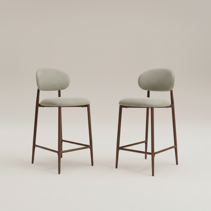 Averra Bar Stools – Beige Set of 2