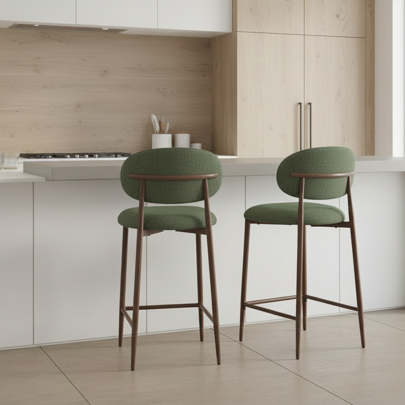 Averra Bar Stools - Olive Green  Set of 2