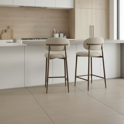 Averra Bar Stools – Beige Set of 2