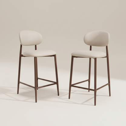 Averra Bar Stools – Taupe Set of 2