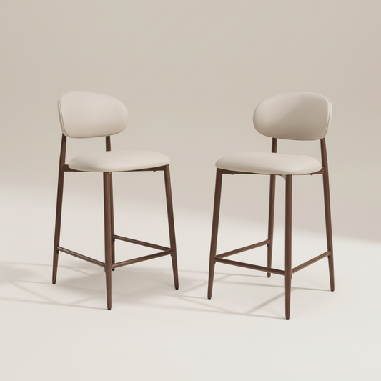 Averra Bar Stools – Taupe Set of 2