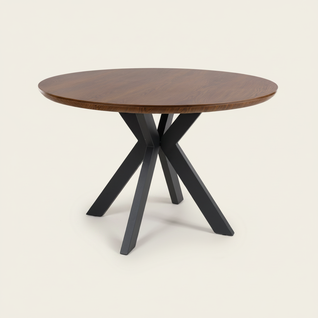 Kaelon Round Dining Table 120 cm – Smoked Oak
