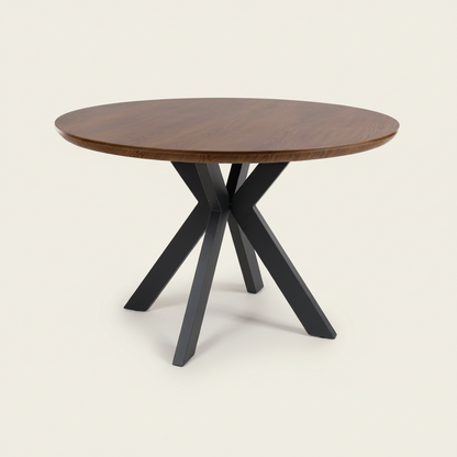 Kaelon Round Dining Table 120 cm – Smoked Oak