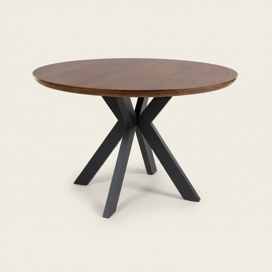 Kaelon Round Dining Table 120 cm – Smoked Oak