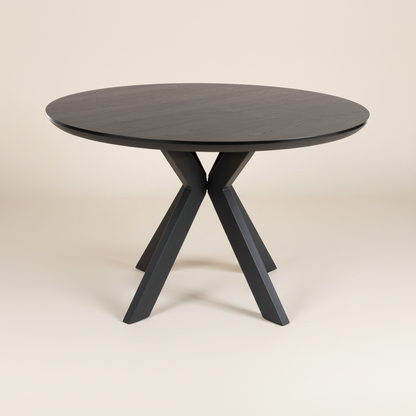 Kaelon Round Dining Table 120 cm – Black Ash