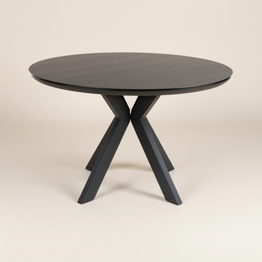 Kaelon Round Dining Table 120 cm – Black Ash