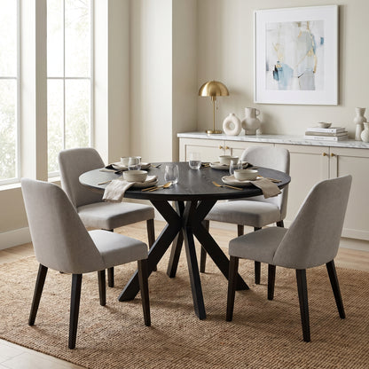 Kaelon Round Dining Table 120 cm – Black Ash