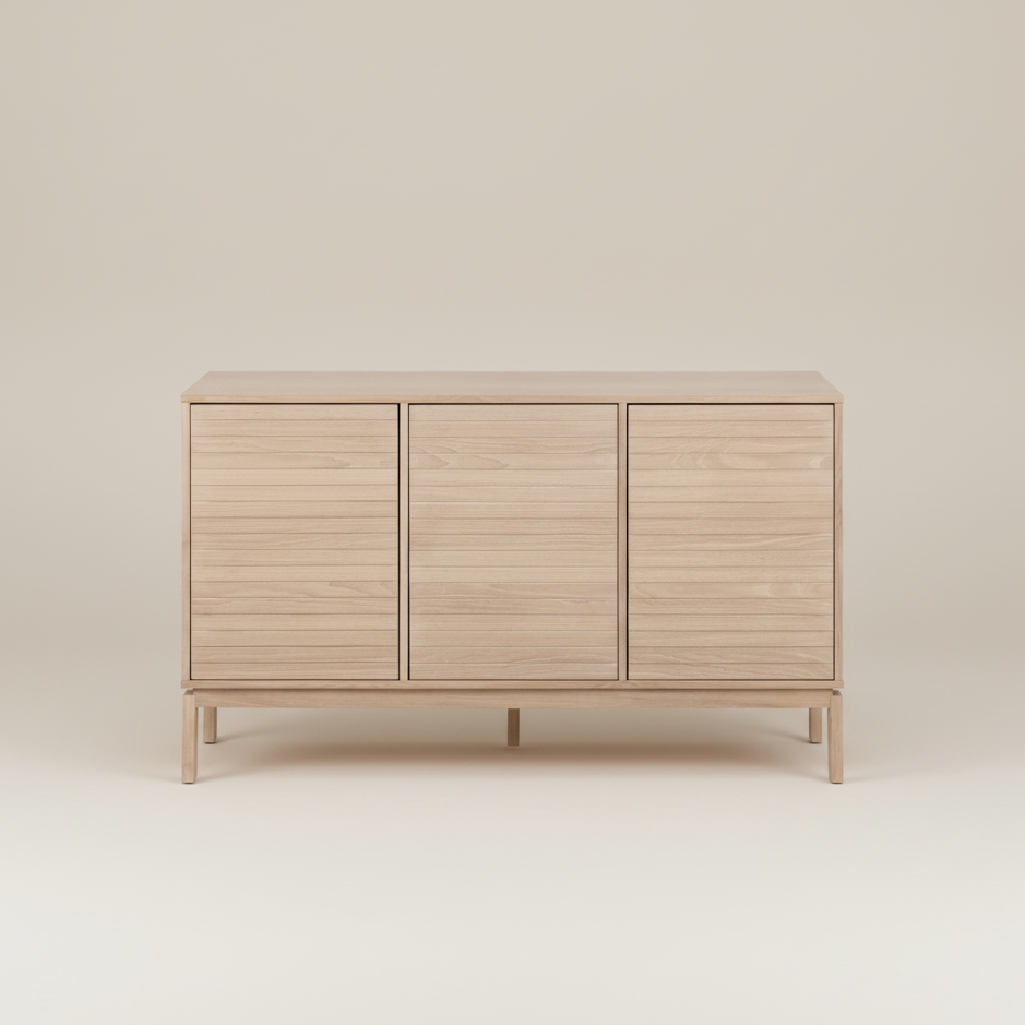 Light oak sideboard with horizontal slats 