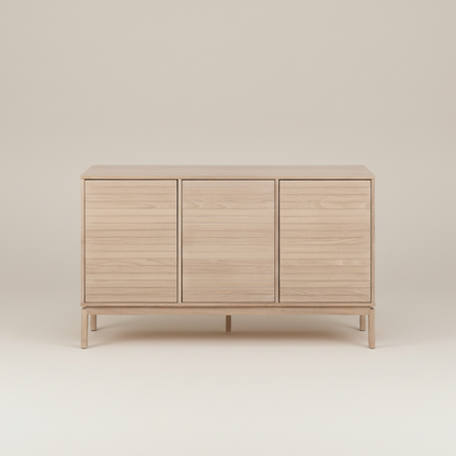 Light oak sideboard with horizontal slats 