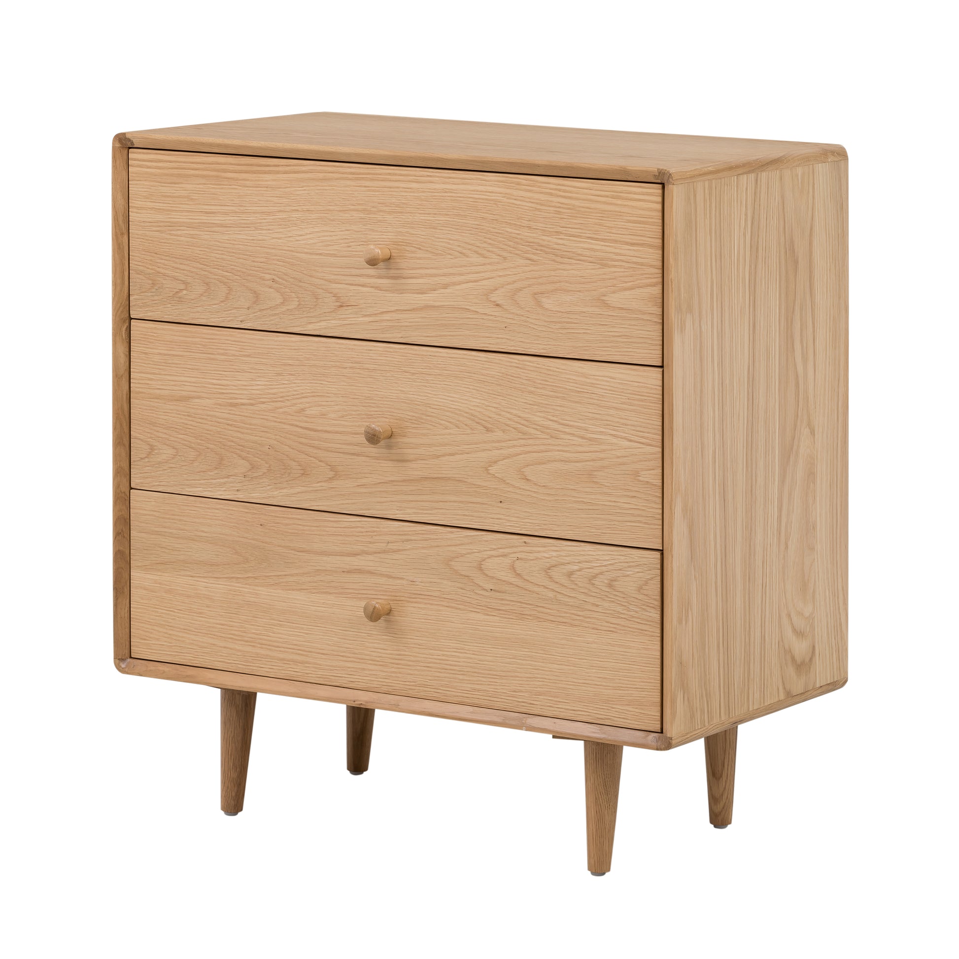 Wooden dresser with three drawers
