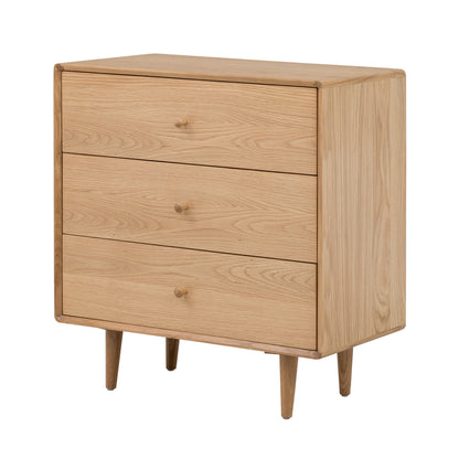 Wooden dresser with three drawers