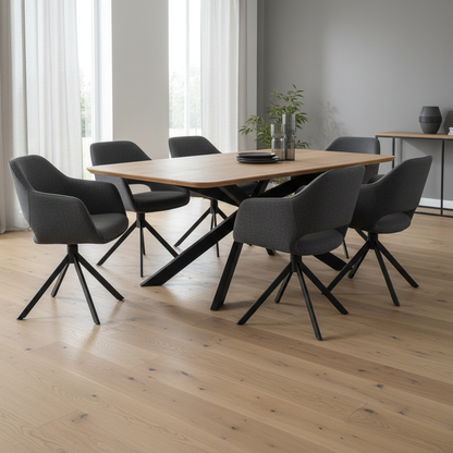 Varek Dining Table in Matt Oak