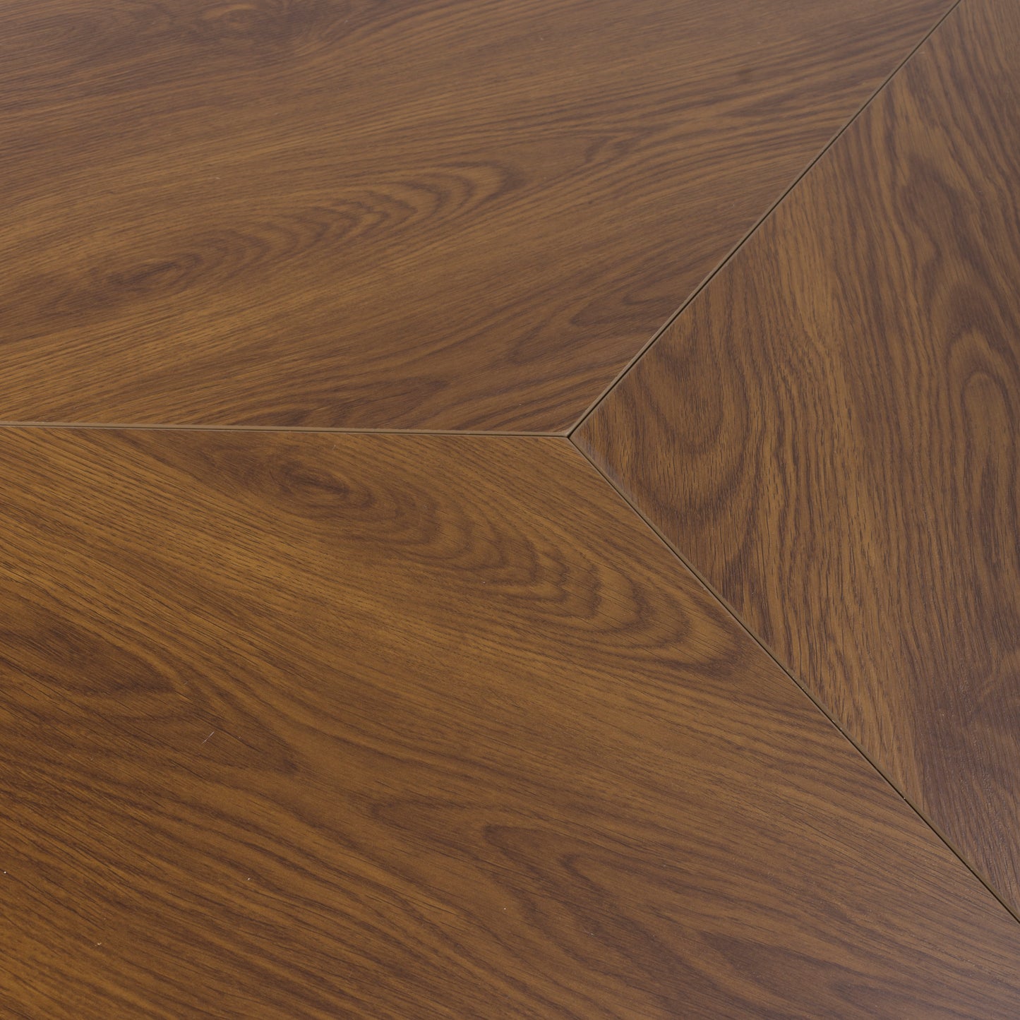 Smoked oak top detail of Kaelon round dining table