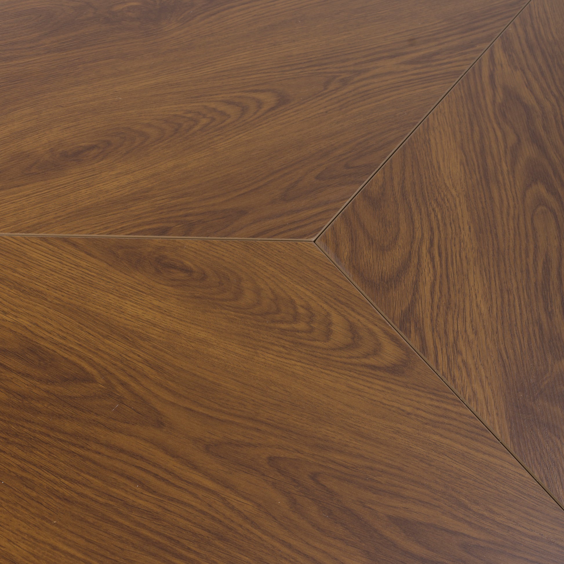 Smoked oak top detail of Kaelon round dining table