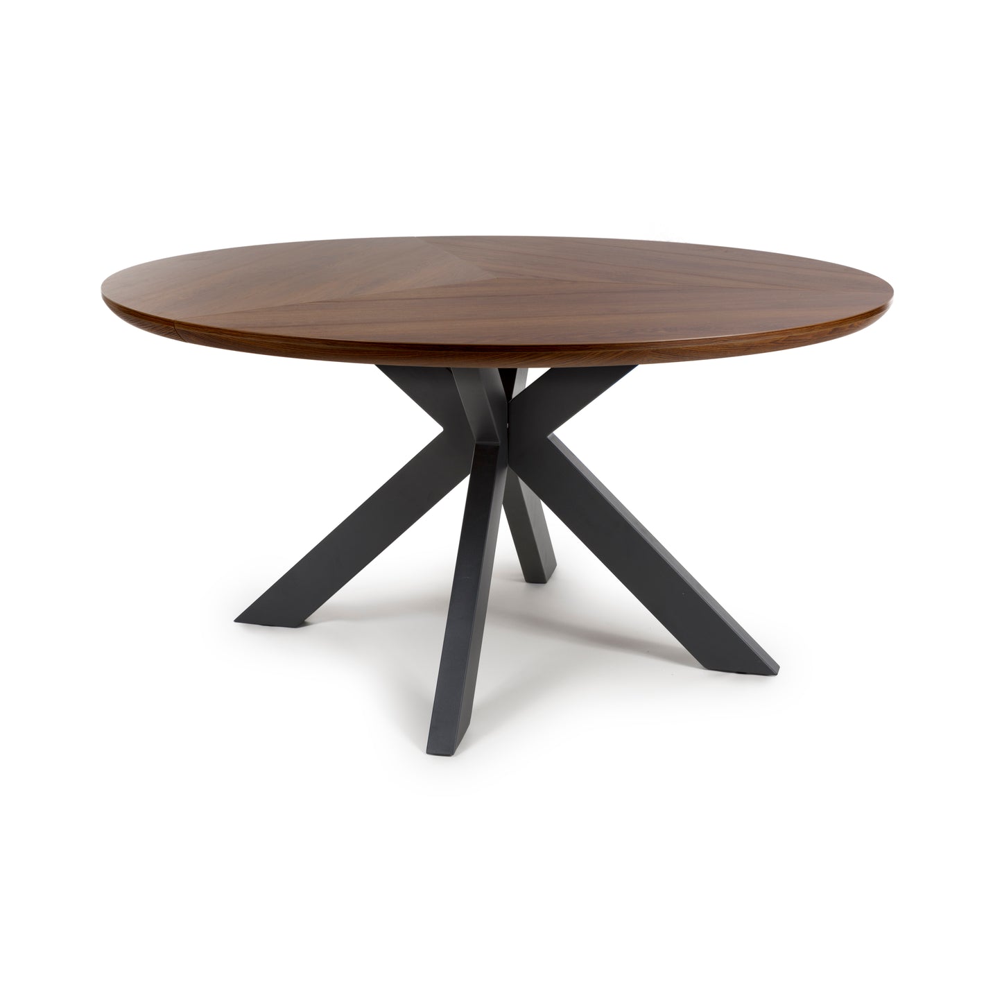Kaelon smoked oak round dining table modern design 150 cm
